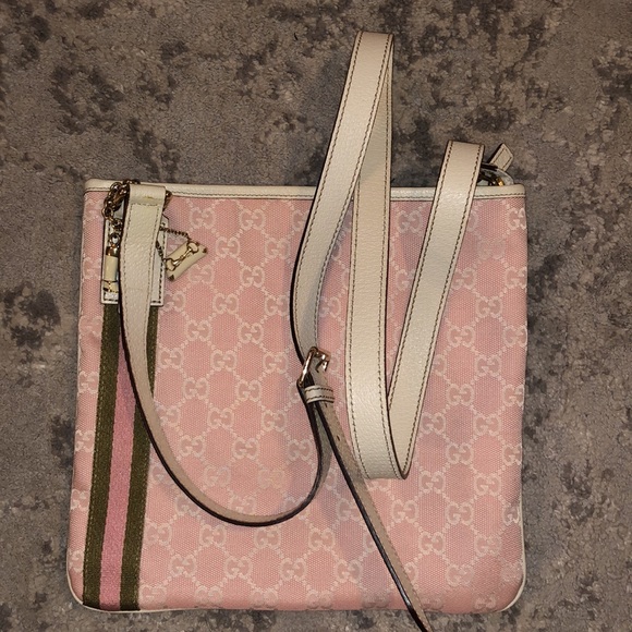 Gucci Pink GG Canvas Jolicoeur Messenger Bag SOLD - Picture 3 of 7